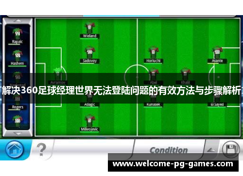 解决360足球经理世界无法登陆问题的有效方法与步骤解析