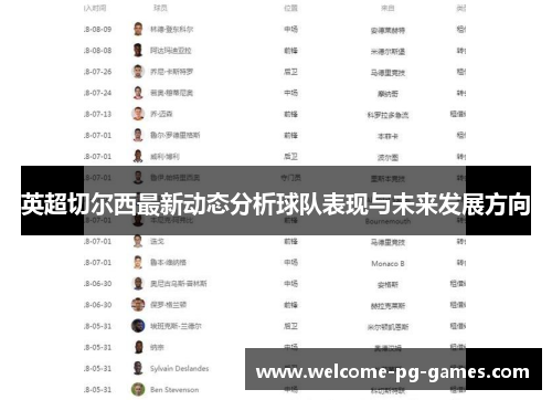 英超切尔西最新动态分析球队表现与未来发展方向 英超切尔西最新动态分析球队表现与未来发展方向