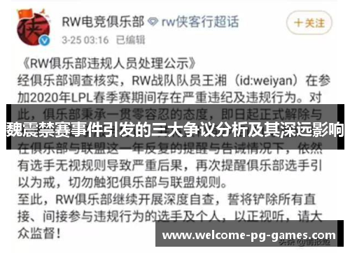 魏震禁赛事件引发的三大争议分析及其深远影响 魏震禁赛事件引发的三大争议分析及其深远影响